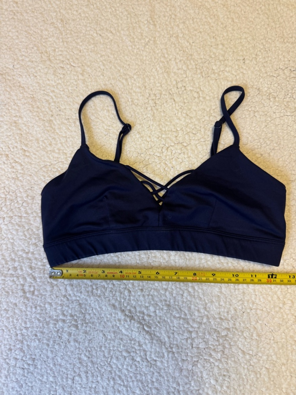 Alo Yoga Sports Bra Size Small 274096 Women's Interlace Rich Navy - Picture 7 of 9